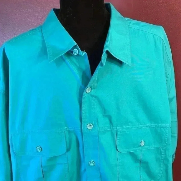 Harbor Bay 2XLT Short Sleeve Men’s Button Down Shirt - Picture 2 of 8